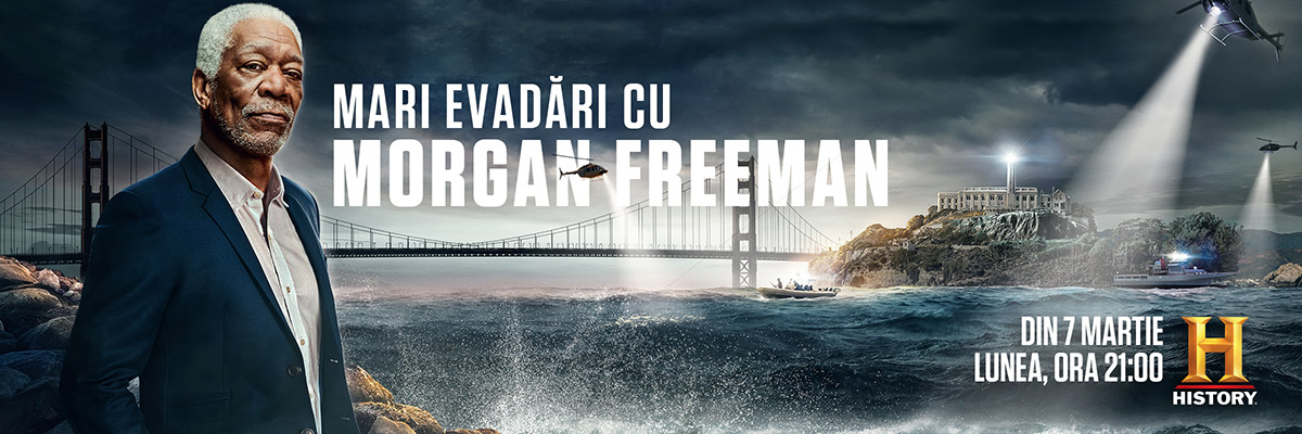 HISTORY Channel: Despre Alcatraz, Dannemora sau El Chapo în „Mari Evadări cu Morgan Freeman” 
